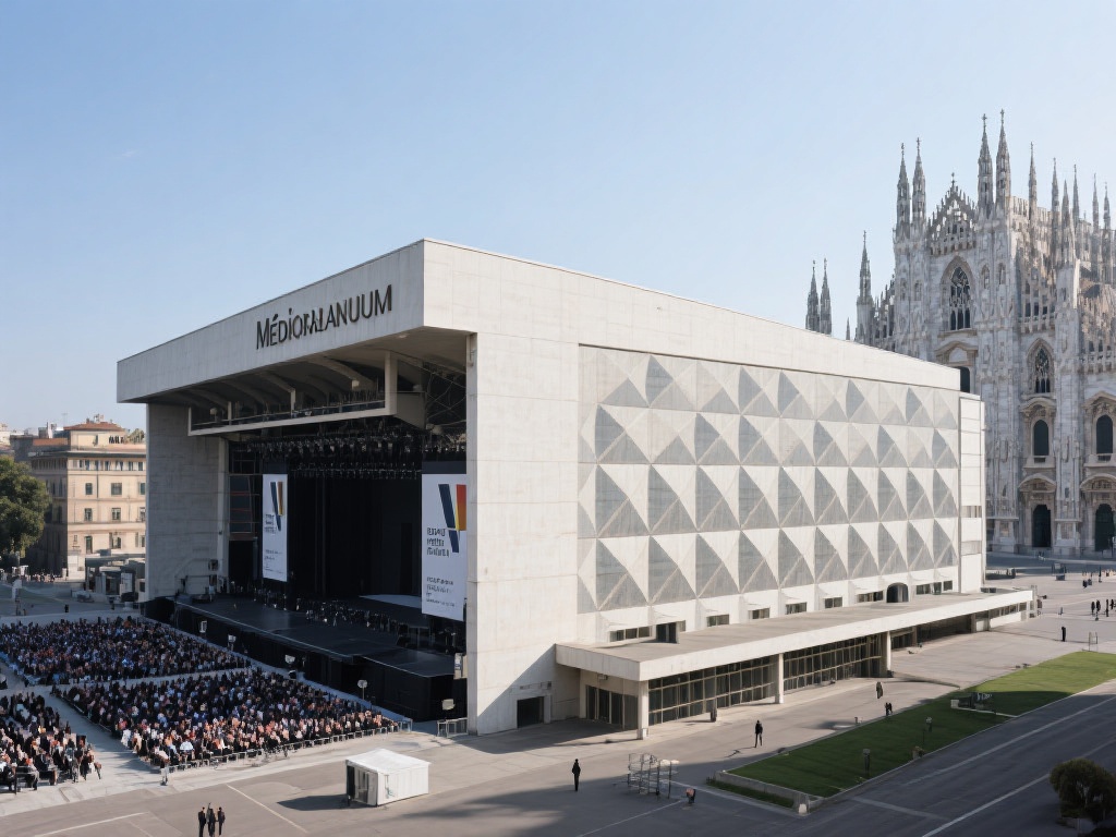 梅迪奥拉努姆论坛位于米兰南部，建于1990年，其设