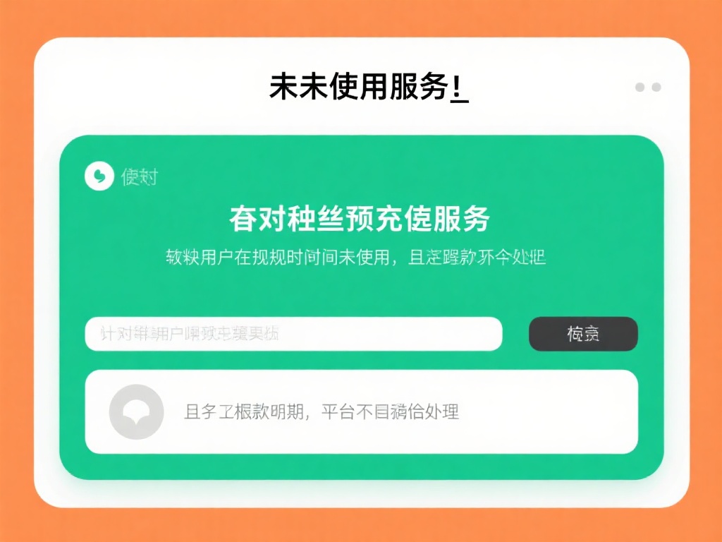 未使用的服务：对于某些预付费服务，如果用户在规定时